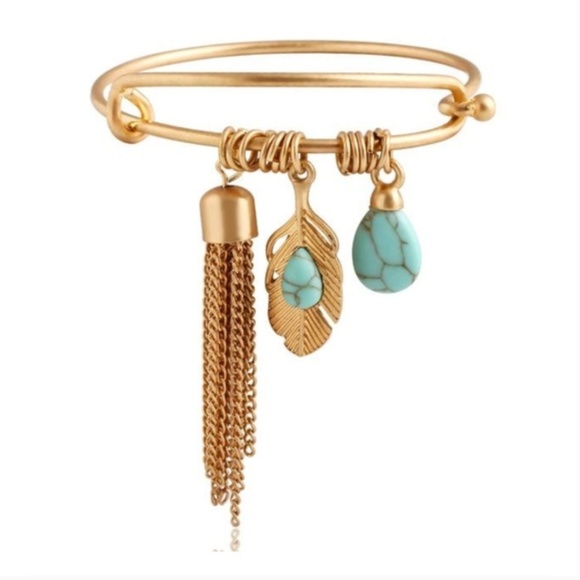Vintage Jewelry - New! Women's Boho Gold Charm Crystal Bracelet